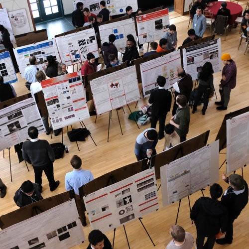 Students present their research projects at the Undergraduate Research Symposium