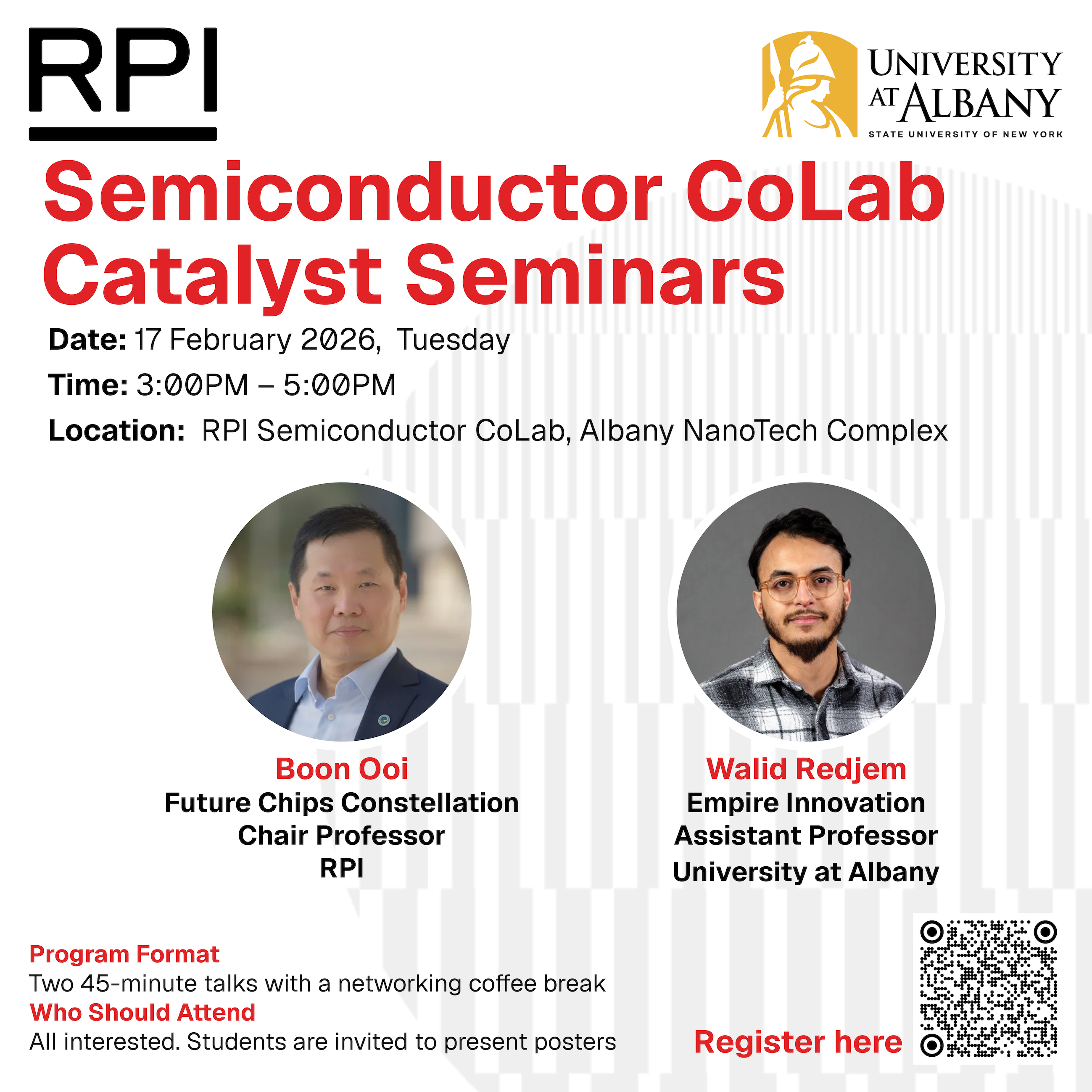 RPI Semiconductor CoLab Catalyst Seminars - February 2026