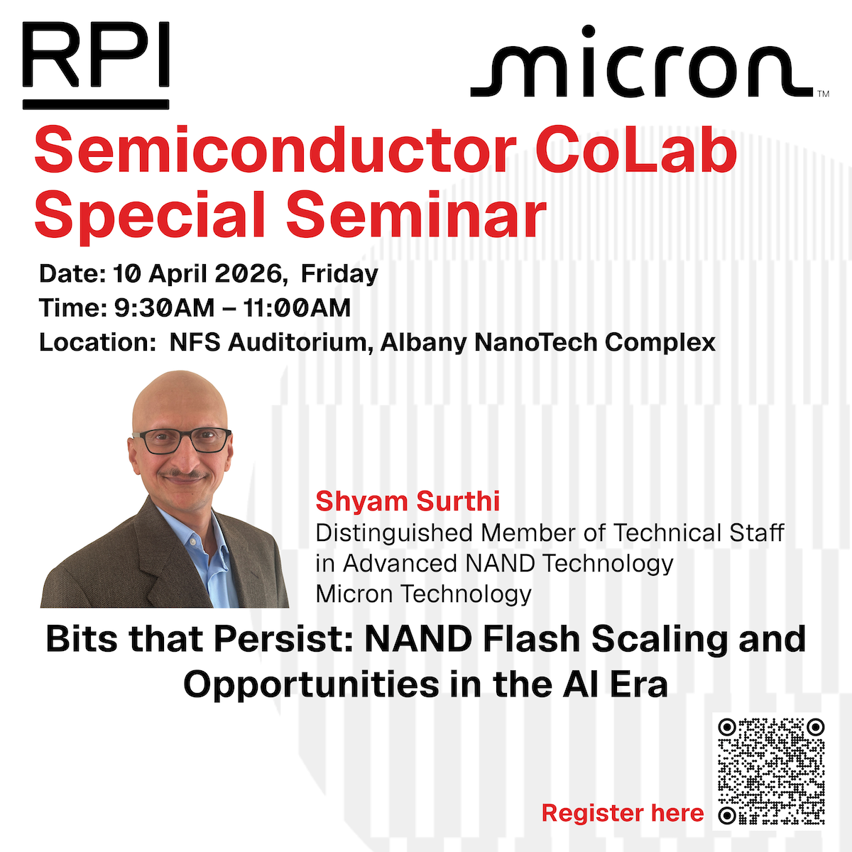 Semiconductor CoLab Special Seminar - April 10