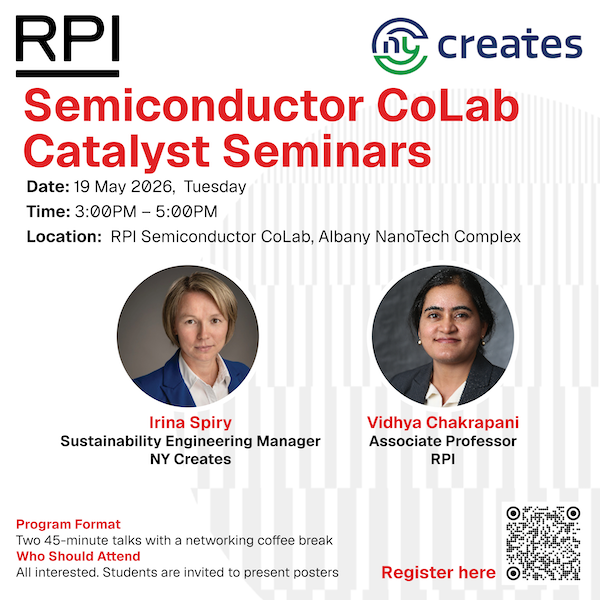 RPI Semiconductor CoLab Catalyst Seminars - May 2026