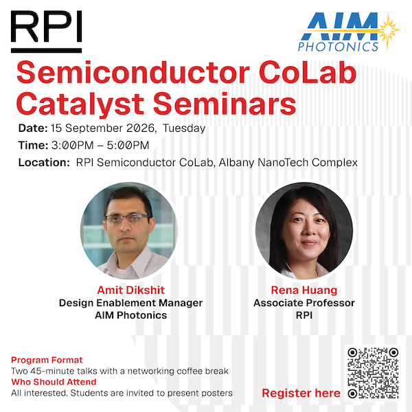 RPI Semiconductor CoLab Catalyst Seminars - September 2026